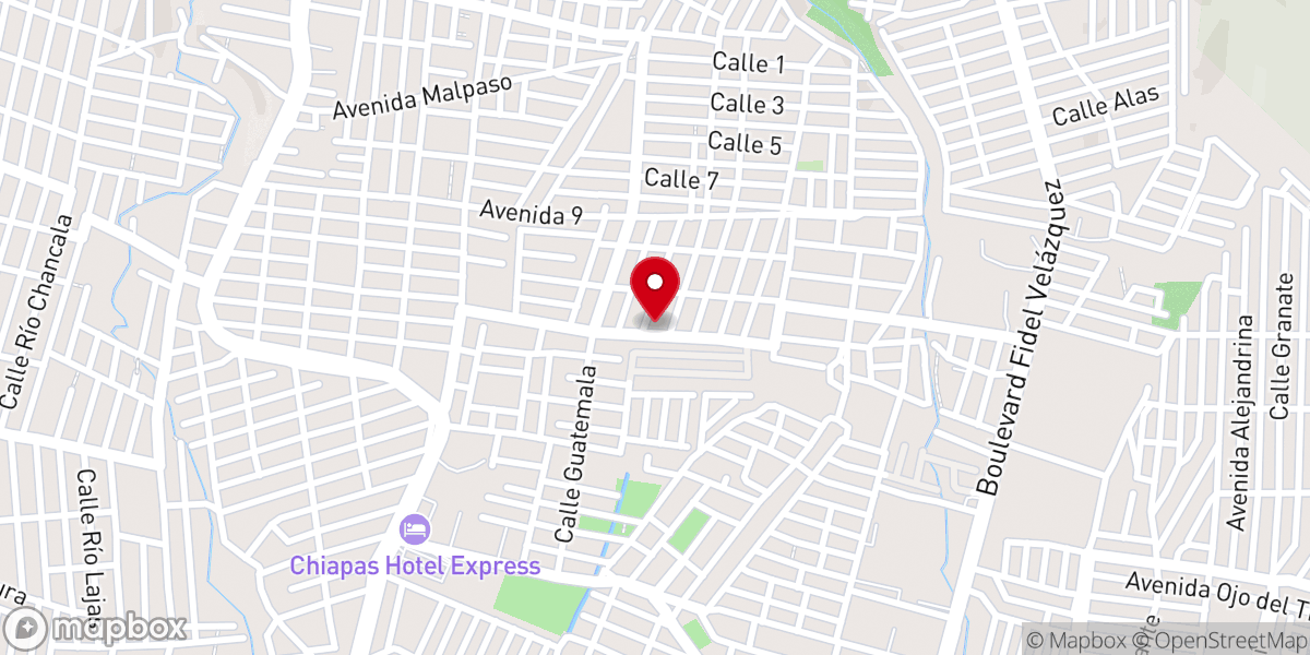 Map showing location of Iglesia Bautista Fundamental Monte Sion