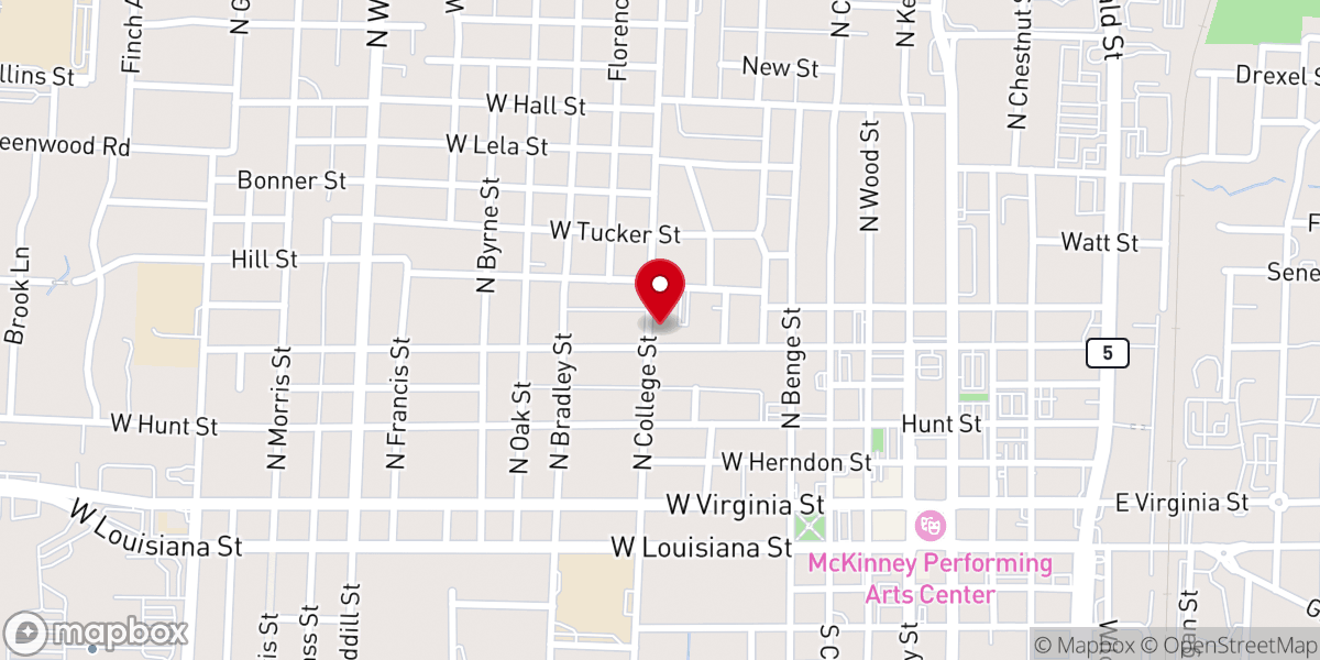Map showing location of St Peters Episcopal Church