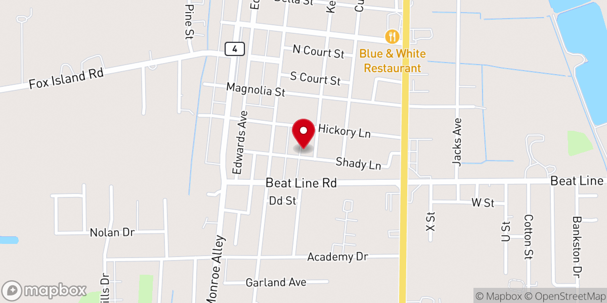 Map showing location of Episcopal Church of the Epiphany