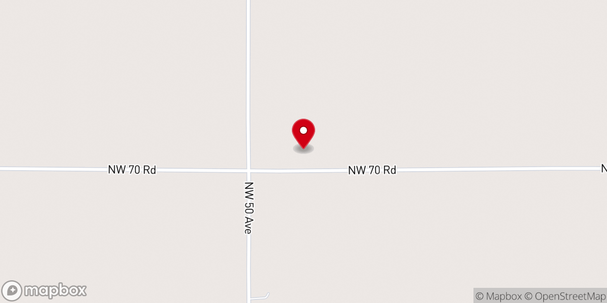 Map showing location of Crystal Springs Mennonite Church