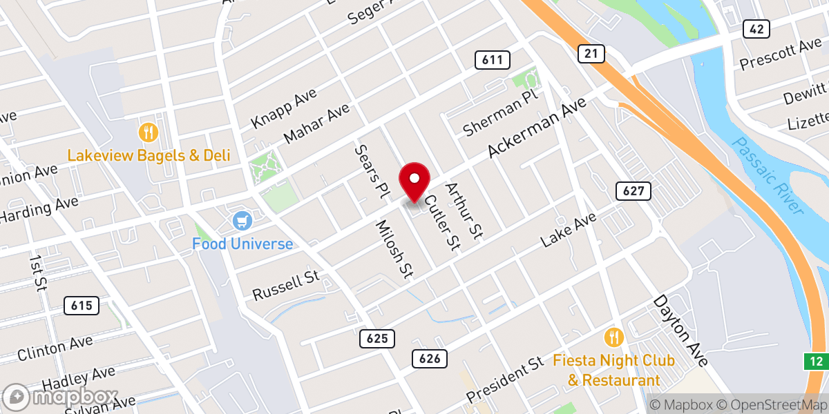 Map showing location of Sts. Cyril & Methodius Roman Catholic Church
