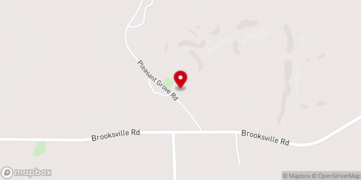 Map showing location of Pleasant Grove United Methodist