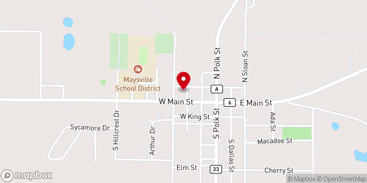 Map showing location of Maysville Country Harvest