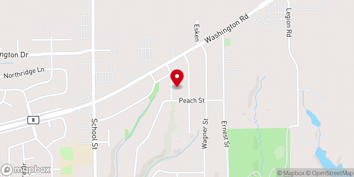 Map showing location of Beverly Manor Baptist Church