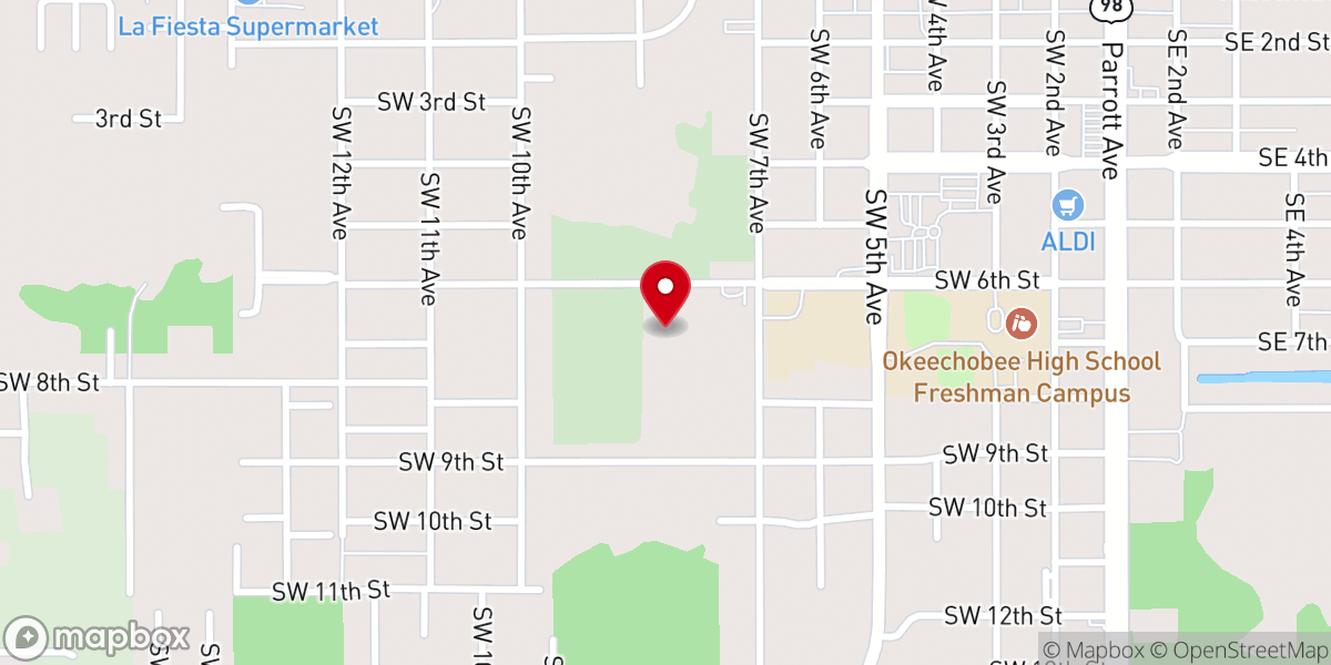 Map showing location of Sacred Heart Catholic Church - Food Distribution Center