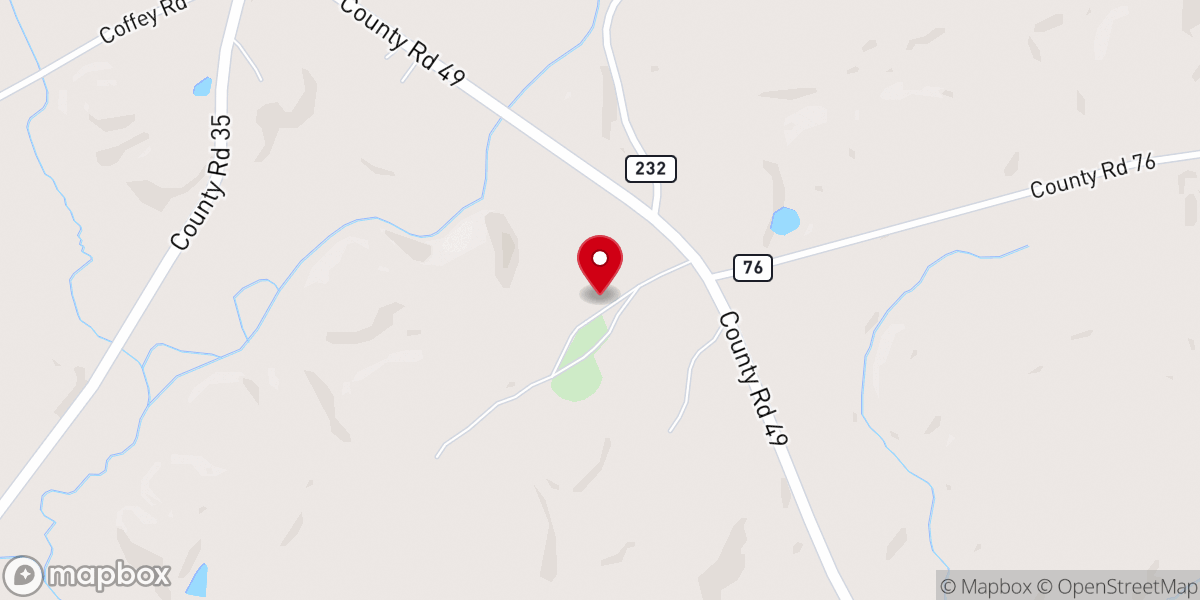 Map showing location of Campground Church