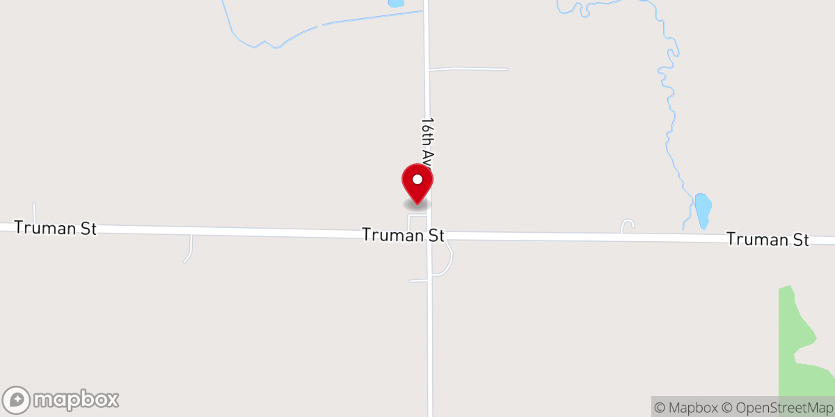 Map showing location of North Chester Baptist Church