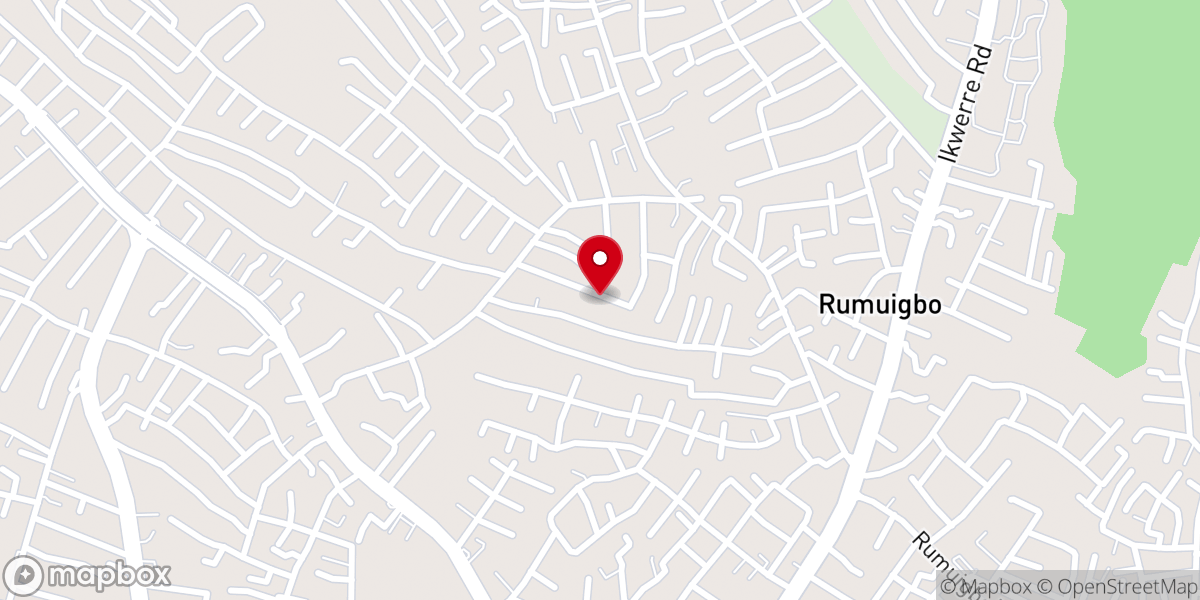 Map showing location of Forerunner Baptist Church, Rumuigbo