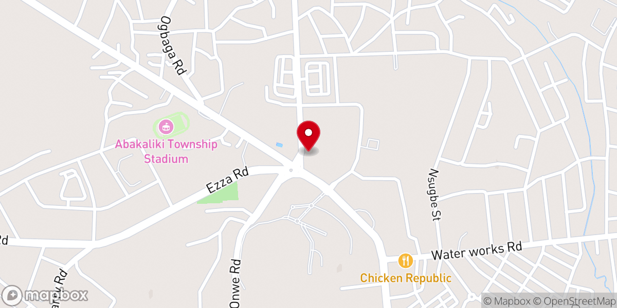 Map showing location of Catholic Chaplaincy, Ebony State Police Command