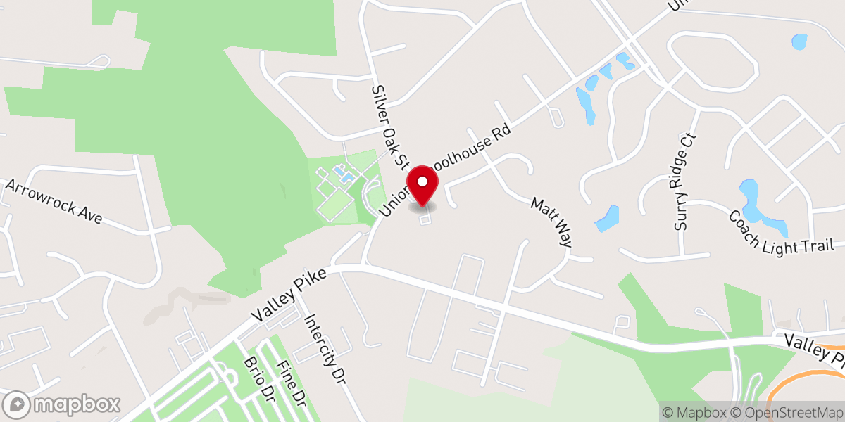 Map showing location of Forest Ridge Baptist Church