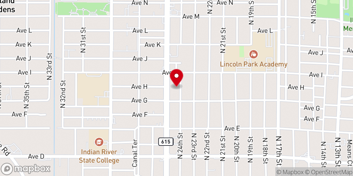 Map showing location of Greater Saint James Missionary Baptist Church