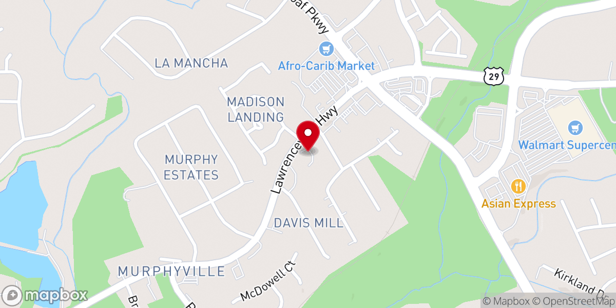 Map showing location of North Atlanta Vietnamese Alliance Church