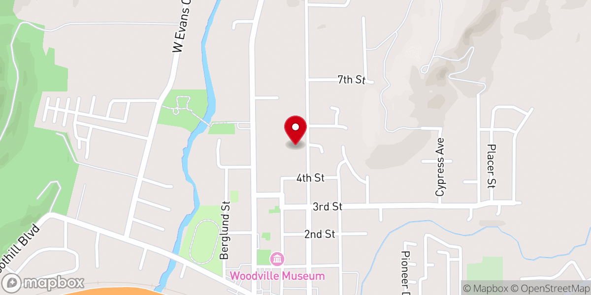 Map showing location of Hope Presbyterian Church
