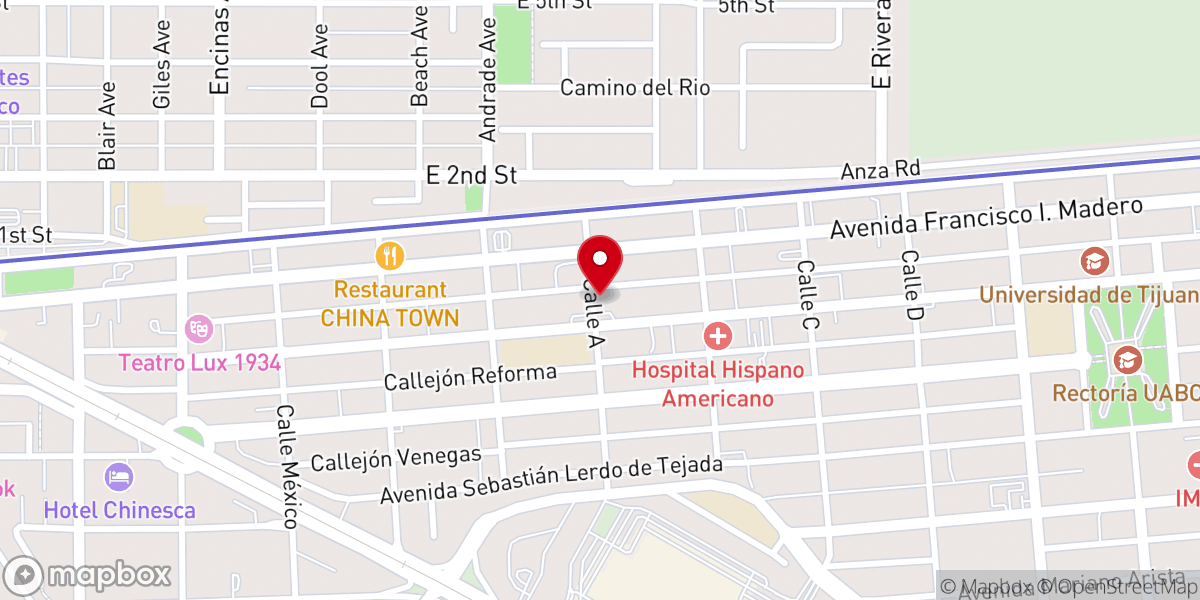 Map showing location of IGLESIA BAUTISTA BETHEL