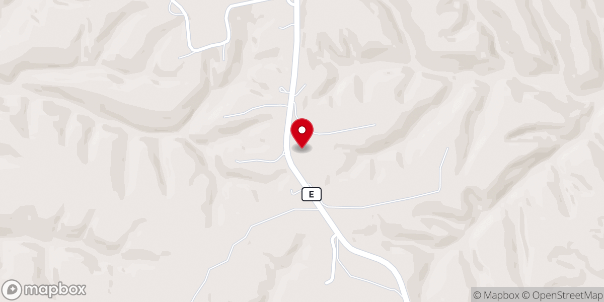Map showing location of Powell Twin Springs Church of the Nazarene