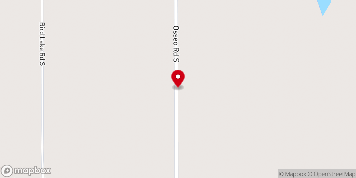 Map showing location of Osseo United Methodist Church
