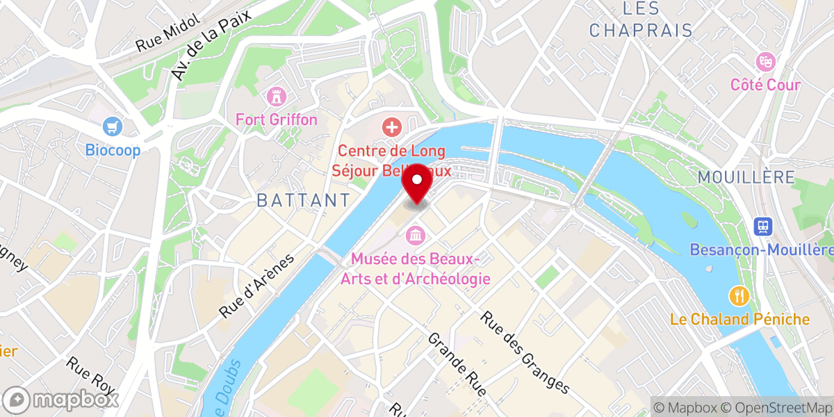 Map showing location of Église Protestante Unie de France