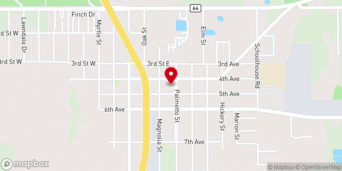 Map showing location of Zolfo Springs First Baptist Ch