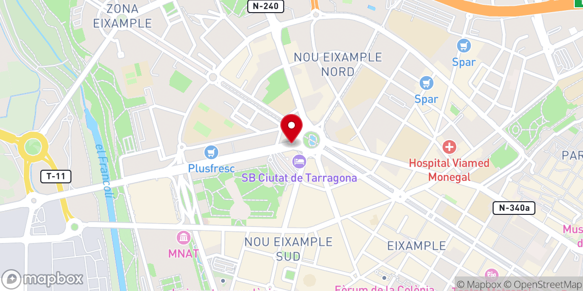 Map showing location of Capella Santa Tecla
