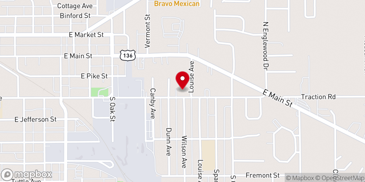 Map showing location of Holy Cross Lutheran Church