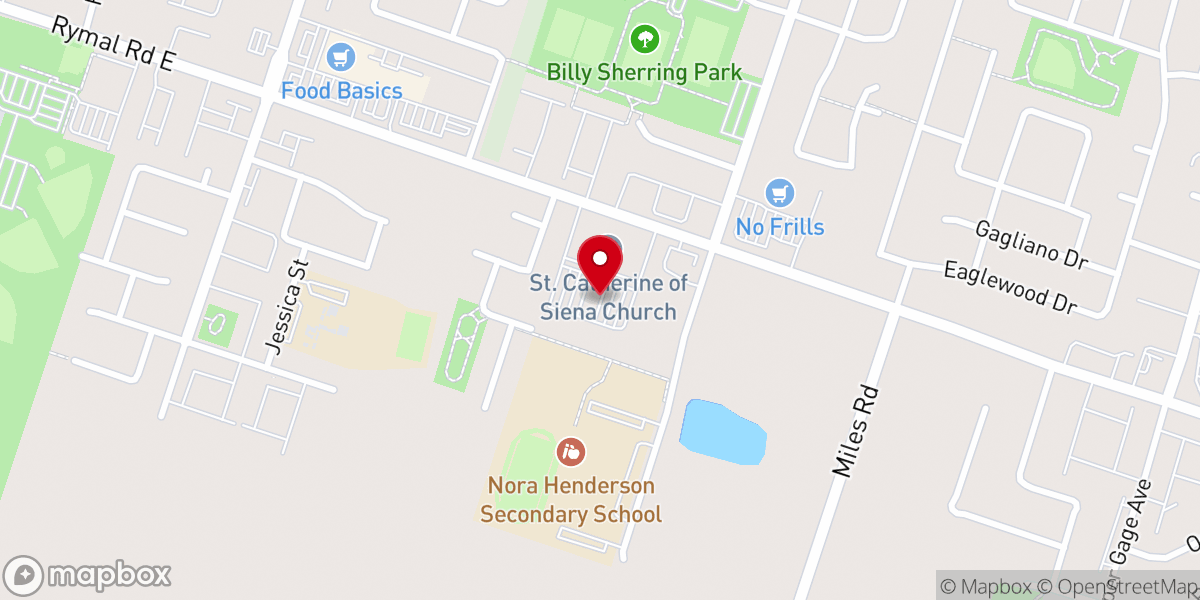 Map showing location of St. Catherine of Siena Roman Catholic Church
