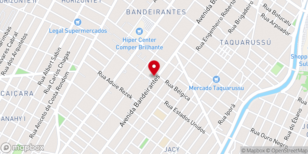 Map showing location of Paróquia Cristo Luz dos Povos