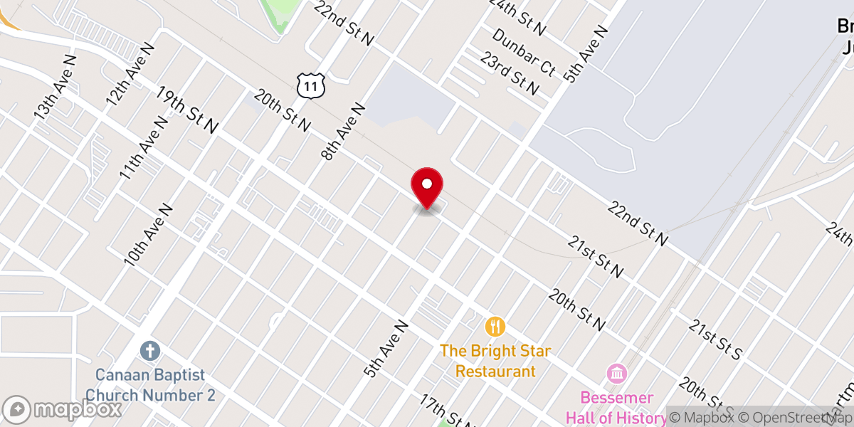 Map showing location of Blessed Assembly Church of God