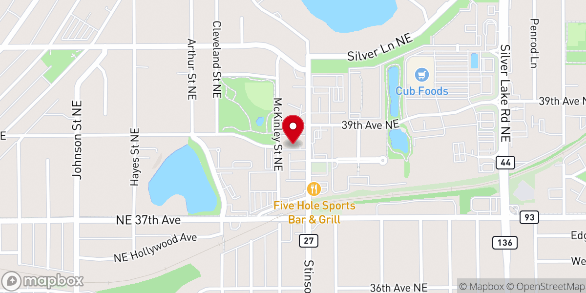 Map showing location of Minnesota Family Church