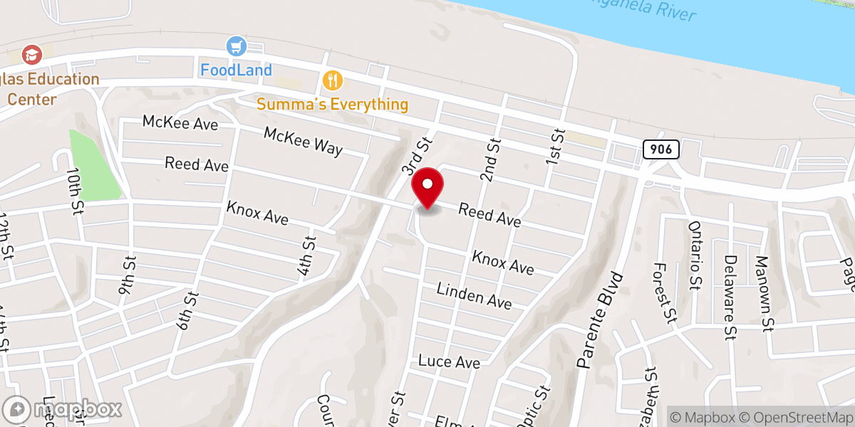 Map showing location of Mt. Calvary Baptist Church