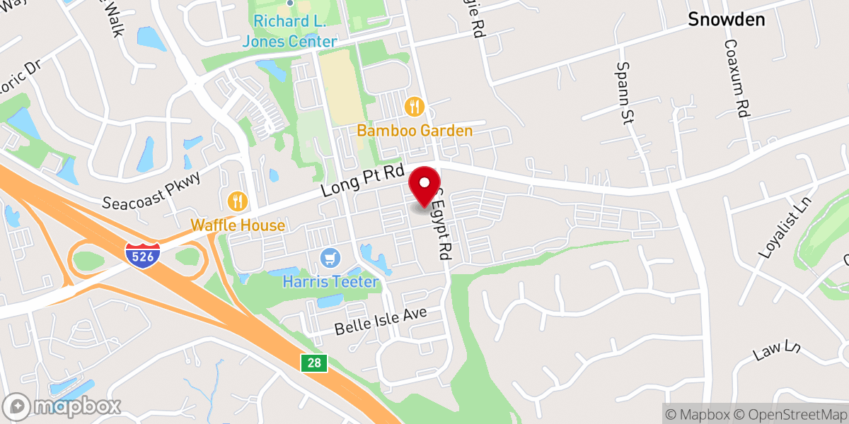 Map showing location of Crunch Fitness - Mount Pleasant