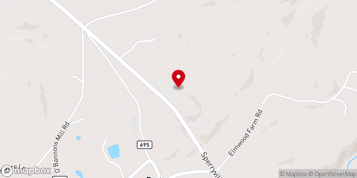 Map showing location of Mt. Lebanon Baptist Church