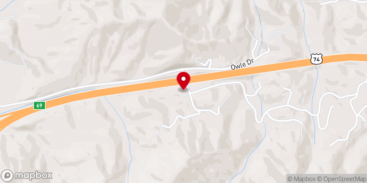 Map showing location of Boiling Springs Baptist Church