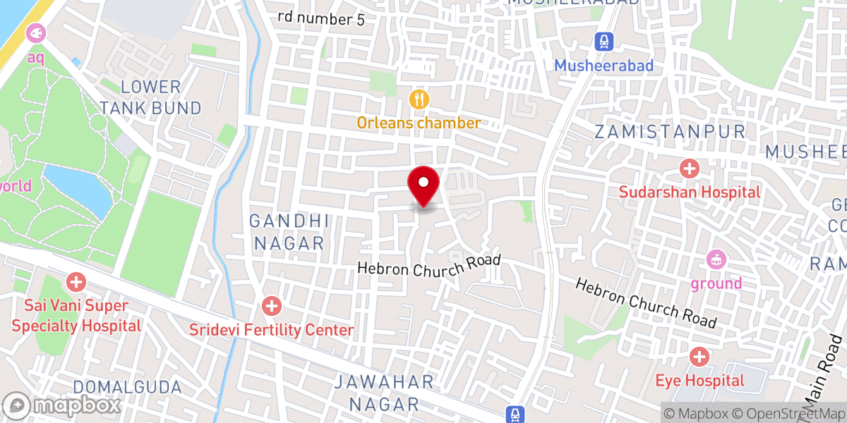 Map showing location of St. Gregorios Orthodox Cathedral