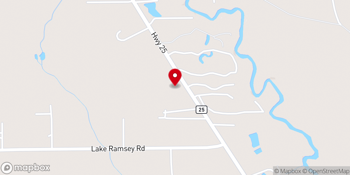 Map showing location of Magnolia Baptist Church