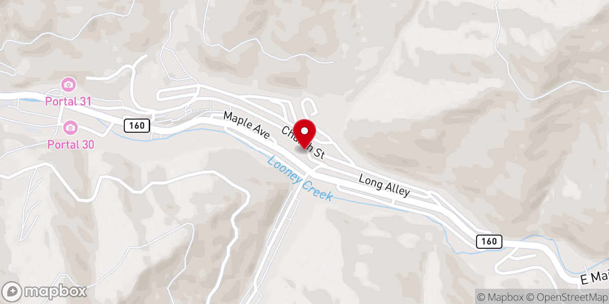 Map showing location of Lynch United Methodist Church