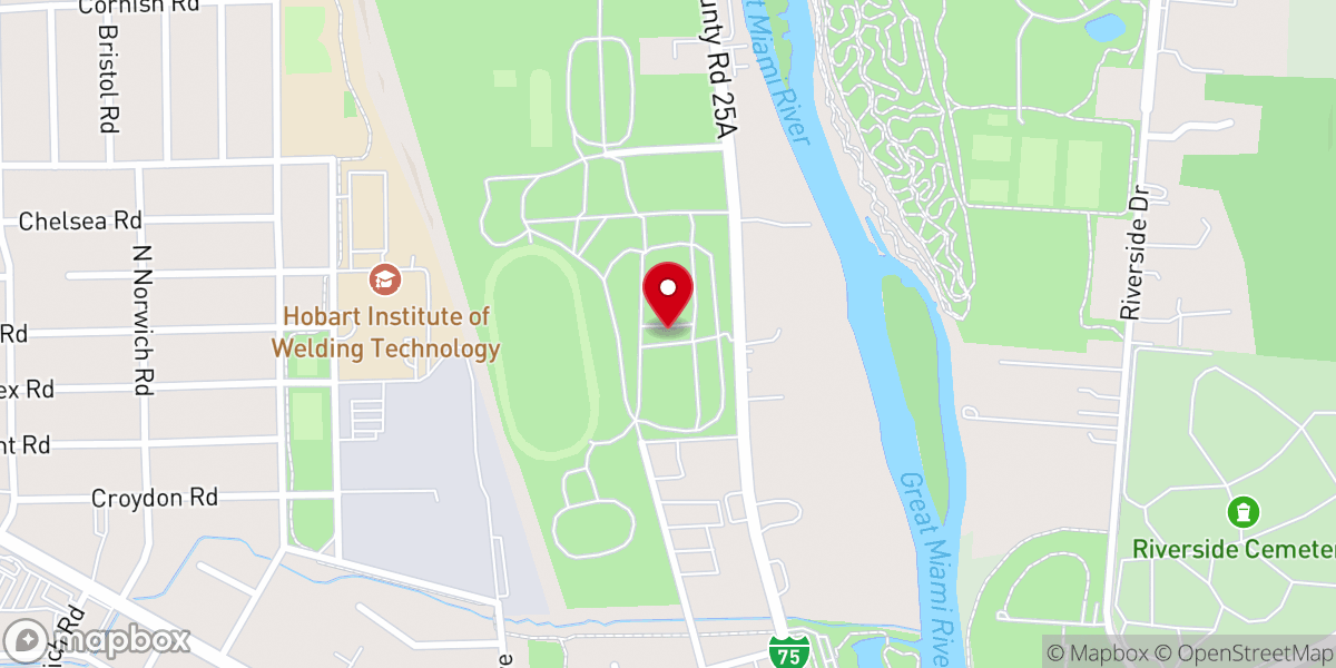 Map showing location of Miami County Fairgrounds