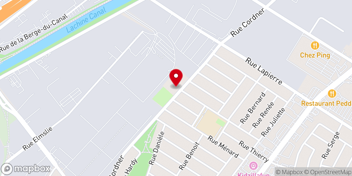 Map showing location of Gurdwara Guru Nanak Darbar LaSalle Montreal