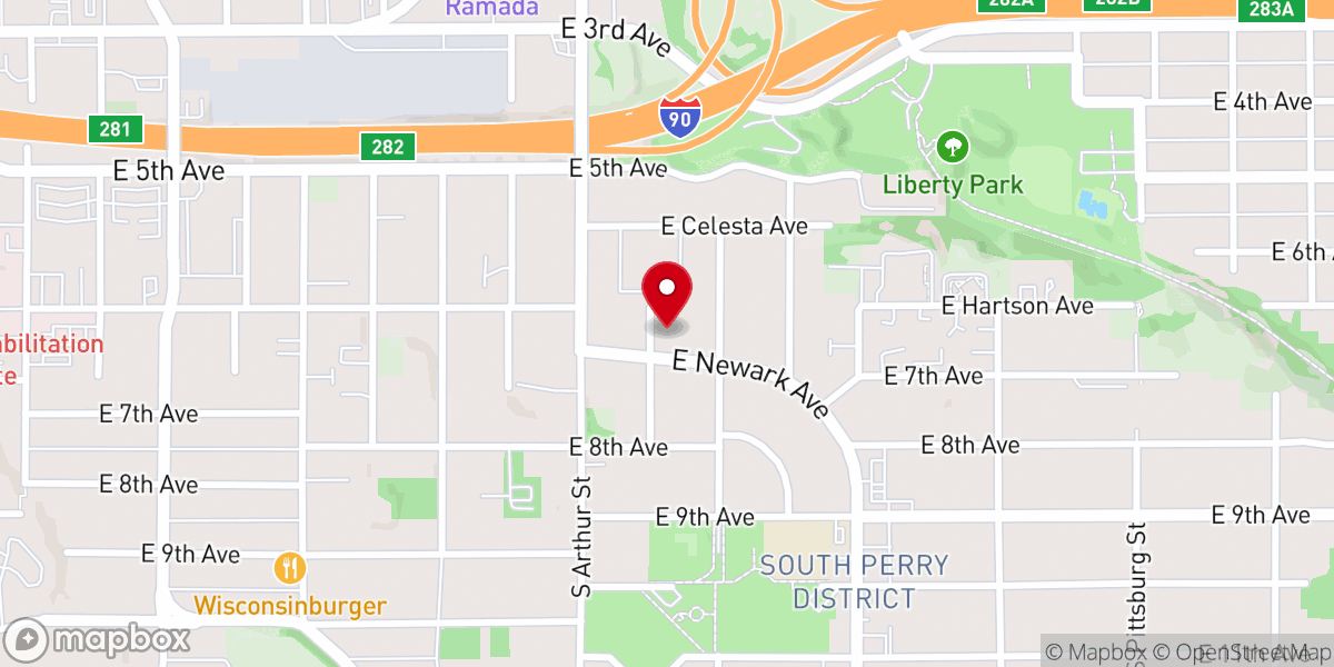 Map showing location of Bethel African Methodist Episcopal Church