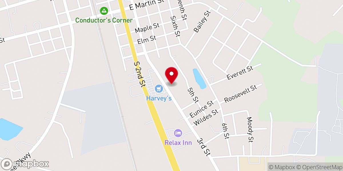 Map showing location of Folkston Church of God - Food Distribution Center