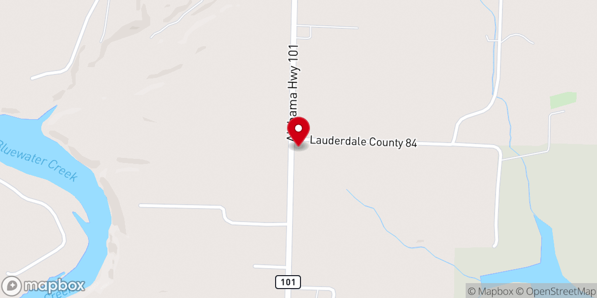 Map showing location of Good Springs Cumberland Presbyterian Church