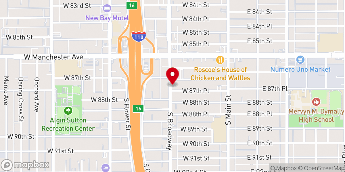 Map showing location of New Temple Missionary Baptist