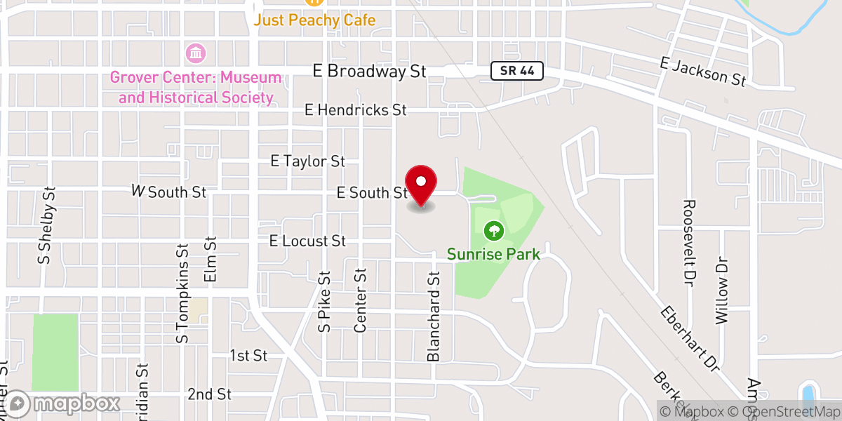 Map showing location of Knights of Columbus Sacred Heart Council 822