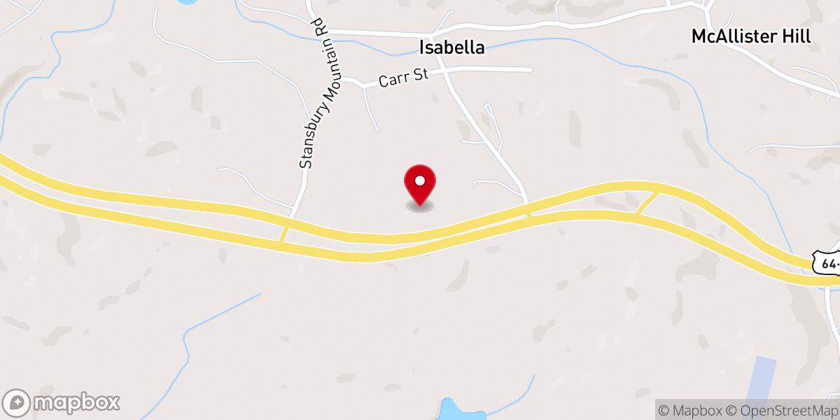 Map showing location of Victory Temple Holiness Church