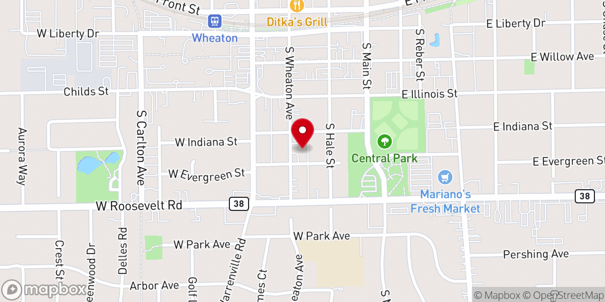 Map showing location of St Paul Lutheran Church
