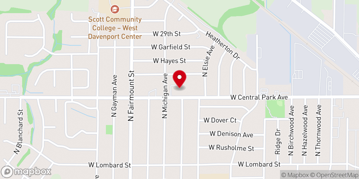 Map showing location of Cross Point Baptist Church