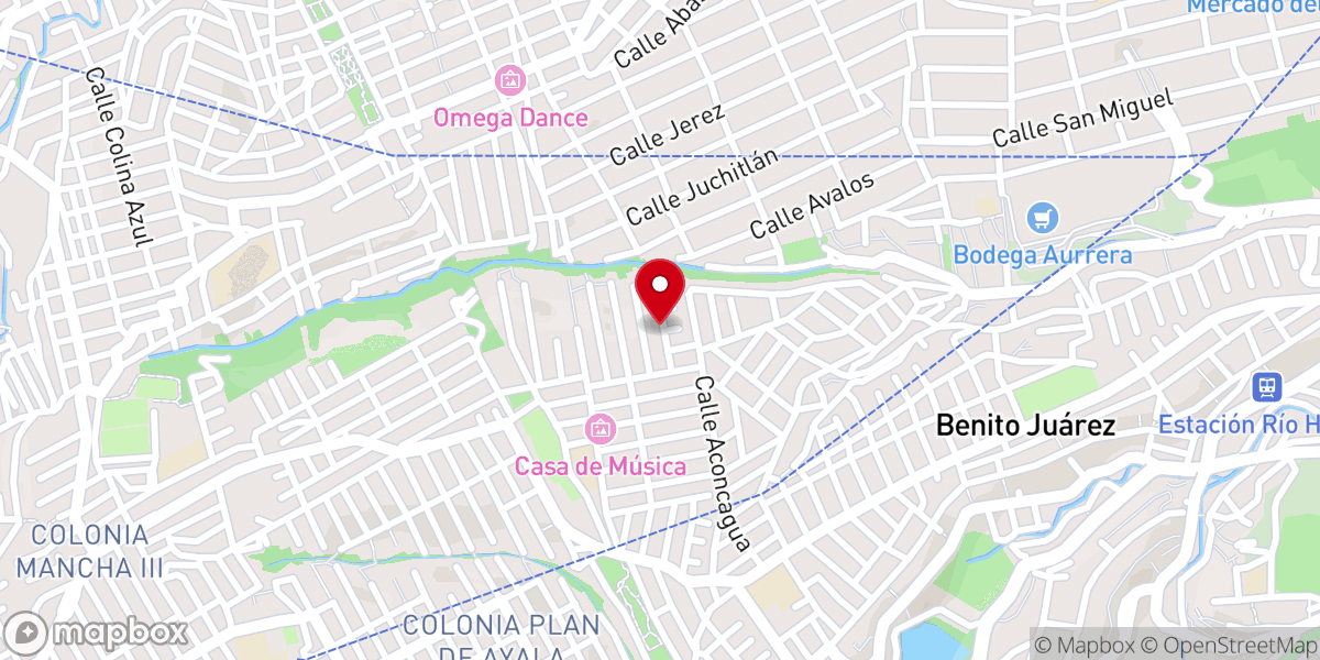 Map showing location of Iglesia Cristiana Independiente Monte Calvario