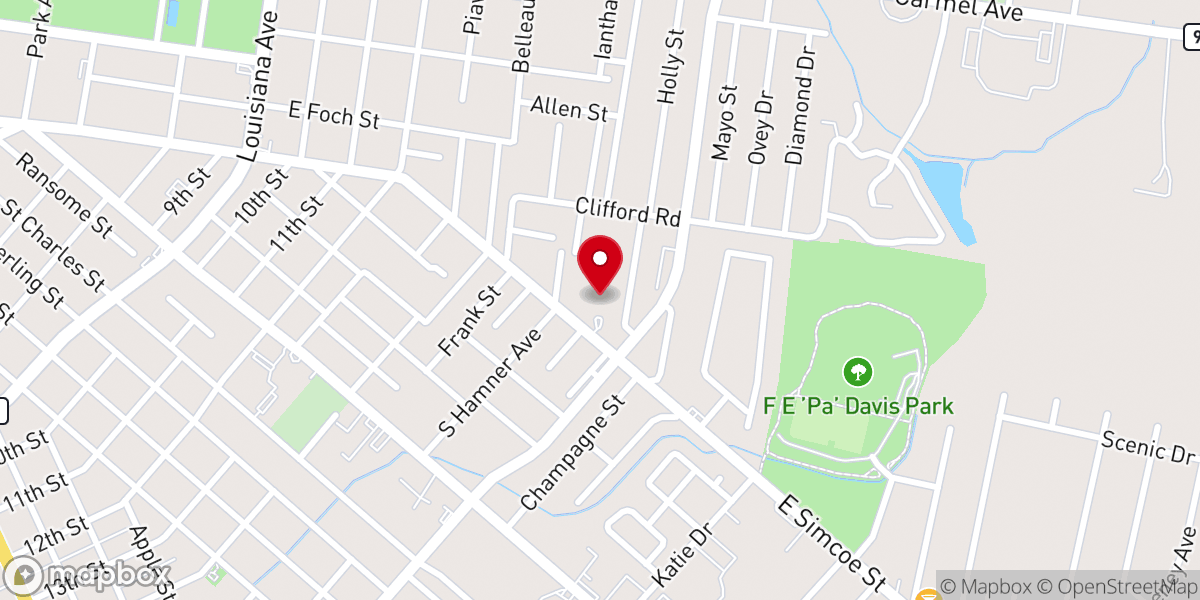 Map showing location of Progressive Baptist Church - Food Distribution Center