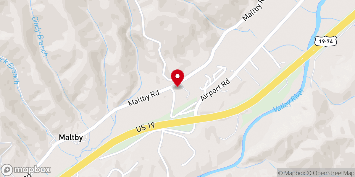 Map showing location of Maltby Baptist Church