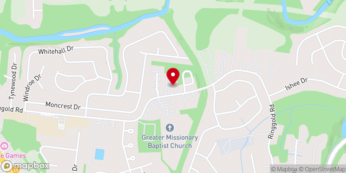 Map showing location of Gateway Baptist Church
