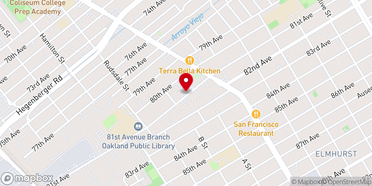 Map showing location of Mt Carmel Missionary Baptist